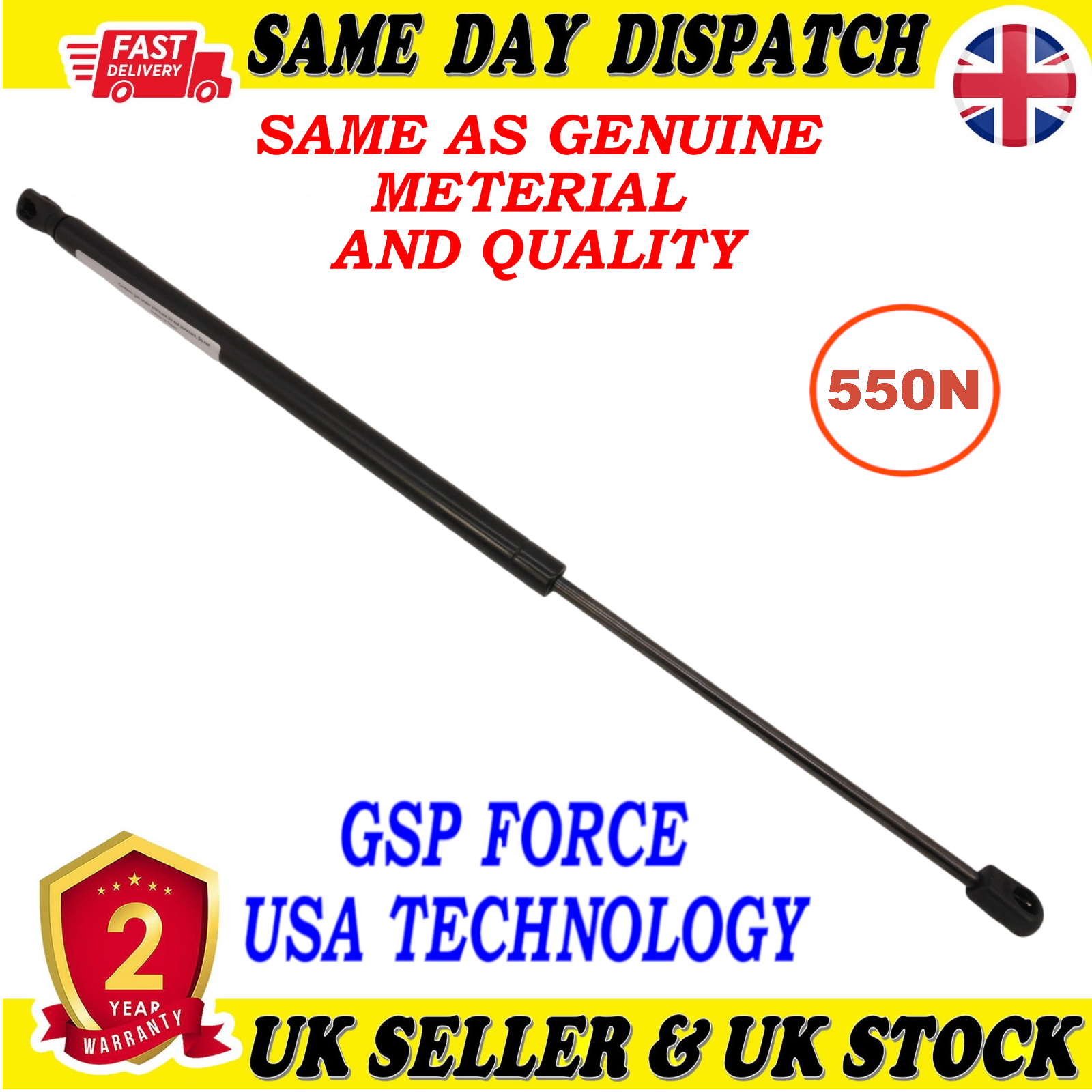 REAR TAILGATE BOOT GAS STRUT 550 Newton FOR KIA SPORTAGE II SPORTAGE SUV