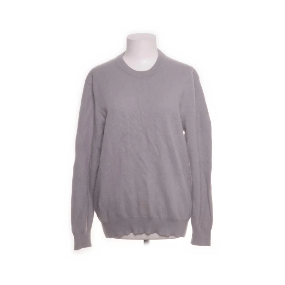 Zara, pull en tricot, taille : L, gris, cachemire, unicolore, tricot fin #ND1 - Photo 1/4