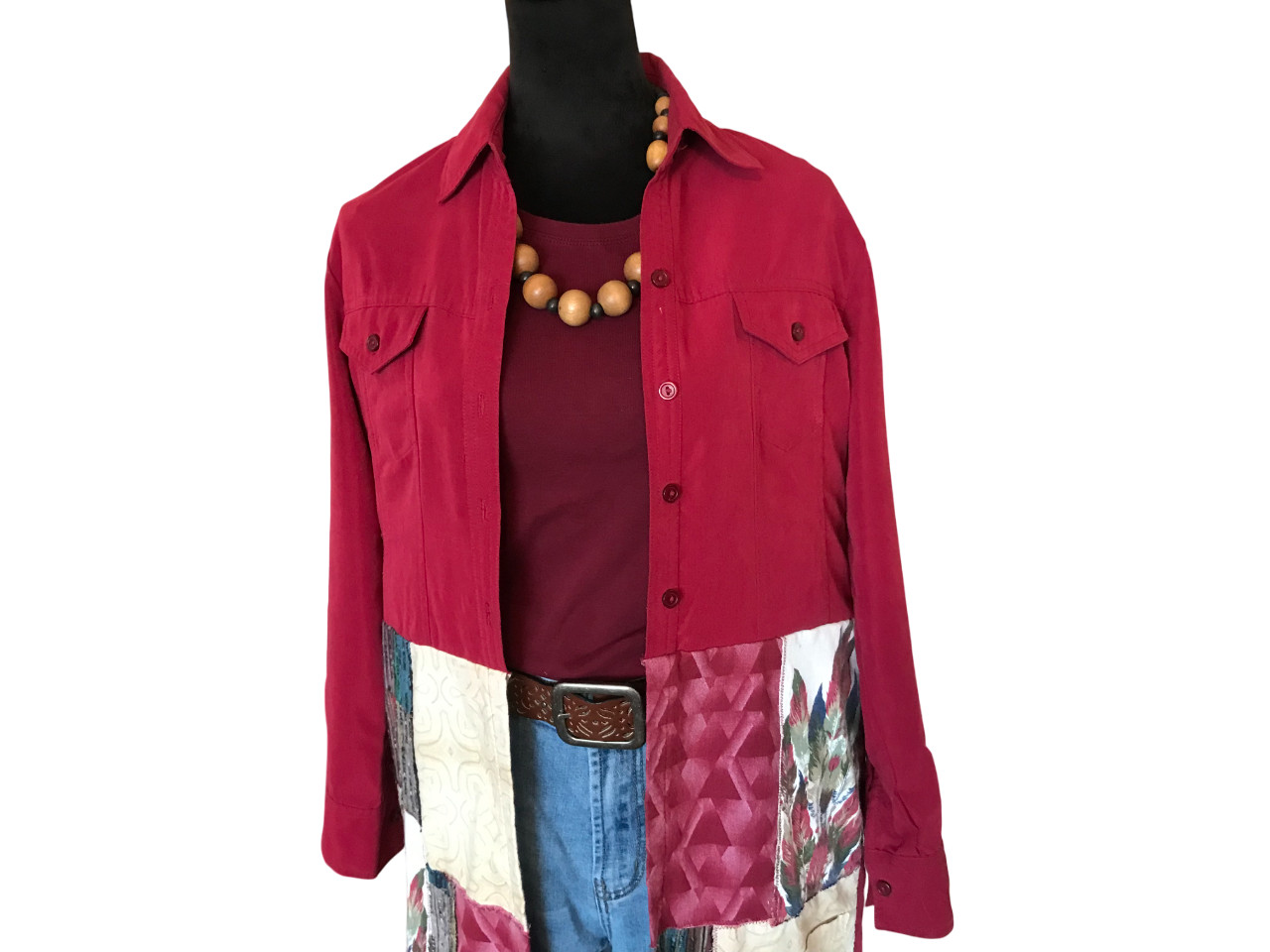 Southwestern Patchwork Duster: Handmade Boho Azte… - image 3