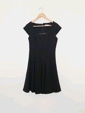 Calvin Klein Black Flare A-Line Cap Sleeve Career Wear Women's Dress Size 10