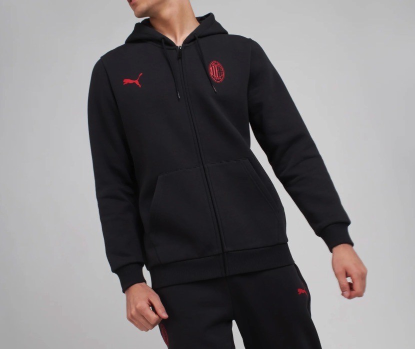 Puma AC Milan Essentials Hooded Sweatshirt Hoodie Black 782832-04