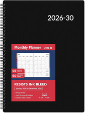 Monthly Planner 2026-2030, 5-Year Calendar Planner 2026-2030, Jan 2026   Dec