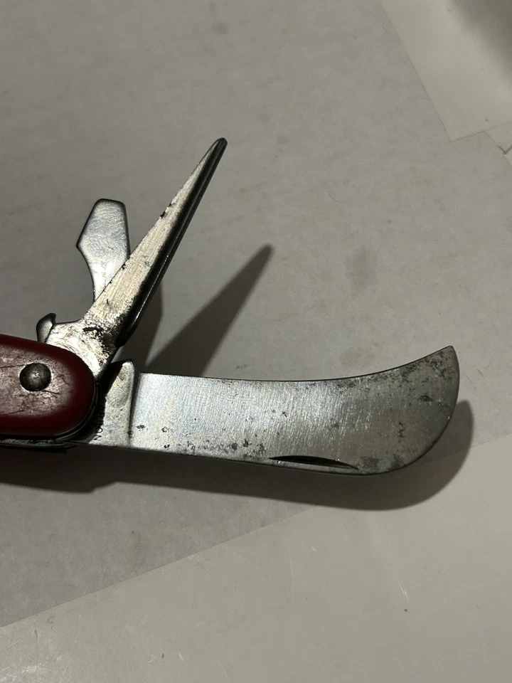 Navaja Scout Ejército Suizo Colonial Prov EE. UU. 6 Hojas Multitool De Colección Buen Estado Foto 3 de 4