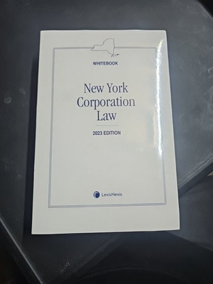 #ad NEW in plastic New York Corporation Law Whitebook 2023 LexisNexis w Supp. $17.00