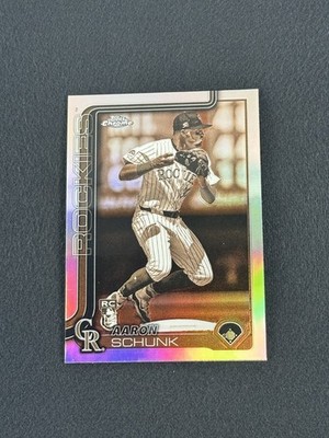 2025 Topps Chrome AARON SCHUNK Sepia Refractor RC #238 Colorado Rockies