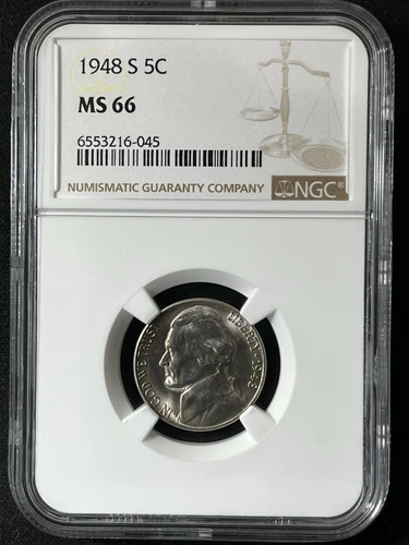 1948-S  5C Jefferson Nickel NGC MS66      6553216-045