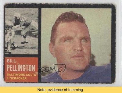 1962 Topps Bill Pellington #9 READ 0b3