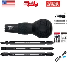 BALL GRIP 1/4" Hex. Bit Interchangeable Screwdriver Bit 3PC. +1, +3 / +2, -6 ...