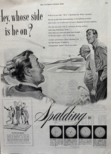 1947 Spalding Golf Balls Dots Air Flite Toughest Sporting Goods VTG PRint Ad