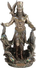 9 12 Inch Enki The Sumerian God Of Water And Knowledge Cold Cast Resin Bronze F