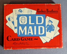 Vintage Parker Brothers OLD MAID Card Game COMPLETE with Box Instructions