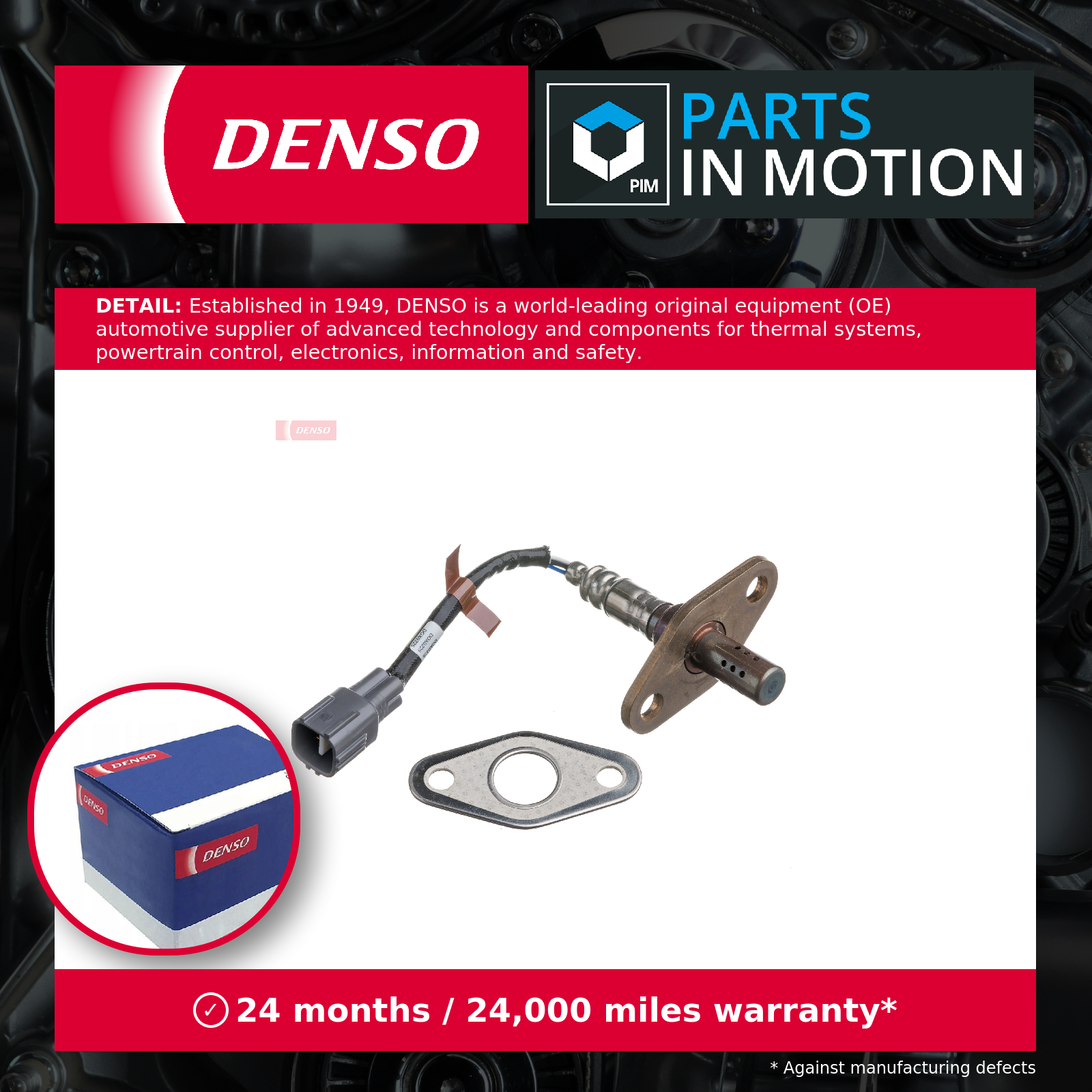 Lambda Sensor DOX-0225 Denso Oxygen 8946512440 8946512450 8946512560 8946519675
