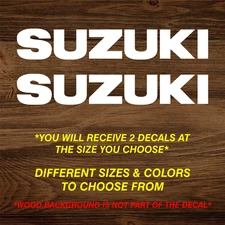 Two Suzuki Vinyl Decals Stickers Many Sizes Colors Free Shipping