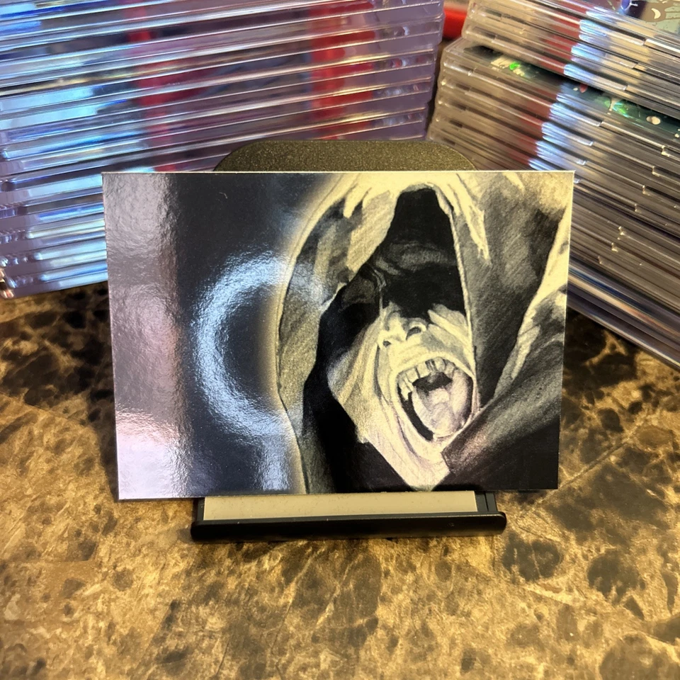 2009 TOPPS STAR WARS GALAXY SERIES 4 CARD SILVER FOIL INSERT #14 DARTH SIDIOUS - Image 2 of 3