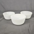 VTG - 3 Anchor Hocking Fire King 6 oz White Milk Glass Custard Cups
