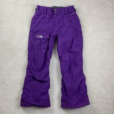 The North Face Snow Pants Youth Girls L 14-16 Purple Hyvent Insulated Cargo Ski