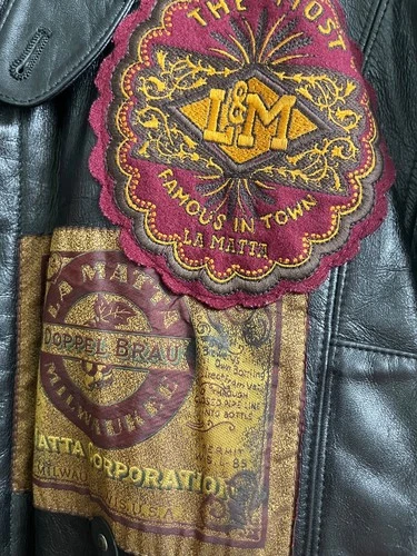VINTAGE LA MATTA MENS ITALIAN LEATHER JACKET~US L ~ITALY SZ 50~EXCELLENT SHAPE image 20