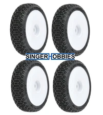PRO-LINE RACING 1031413 Electron 2.0 F/R Tires Mounted 7mm Wht (4) Losi Micro-B