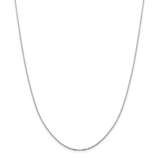 Sterling Silver Solid .90mm Flat Cable Link Chain w/ Spring Ring Clasp 16" - 24"