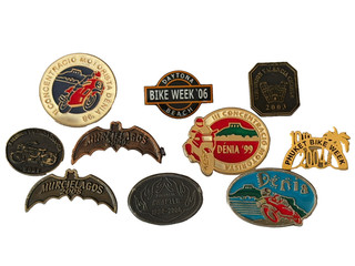 Pins Bundle 10 Old Different Harley Motorcycle Hog Pins from Collection