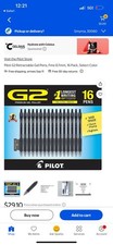 Pilot G2 Retractable GEL Ink Pen - 31294 Black Ink Fine Point 16 Count