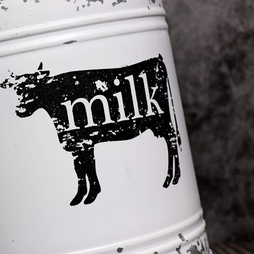 Cow Farmhouse Metal Milk Can Large Galvanized Vase Rustic Milk Jug Vase for K... - Bild 3 von 7