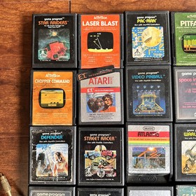 Atari 2600 Console 25 Games Paddles Connectors Controllers Atlantis Pitfall Ski