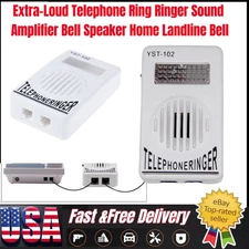 Extra-Loud Telephone Ring Ringer Sound Amplifier Bell Speaker Home Landline Bell