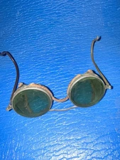 Wilson 1930’s Welding Glasses Side Screen Folding Vintage Green Lens Steampunk