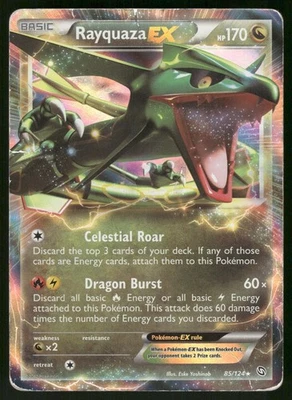 Rayquaza EX 85/124 Holo EX Rare Dragons Exalted Pokemon Moderately Played - Image 1 of 4