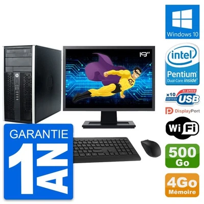 PC Tour HP Pro 6300 CMT Ecran 19" G630 RAM 4Go Disque Dur 500Go Windows 10 Wifi - Photo 1/3