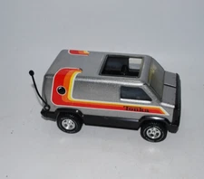 Vintage Tonka 1970s Metallic Silver Van – Pressed Steel Toy – Metallic Grey