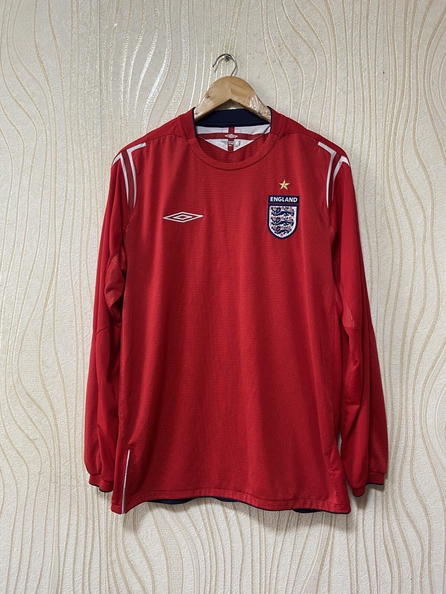UMBRO - 04/06 UMBRO × ENGLAND Away Game Shirts ENGLAND 2004 2006 AWAY VINTAGE FOOTBALL SHIRT SOCCER JERSEY