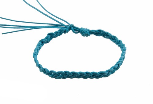 Bracelet brésilien amitié fil de coton tresse Charme bleu 8152 F4 - Photo 1 sur 1