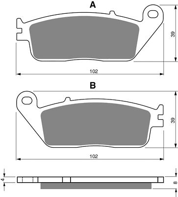 Brake Disc Pads Front L/H Goldfren for 2009 Kymco Xciting 500i R