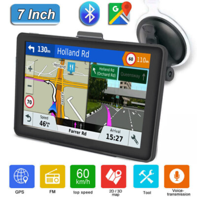 7'' Gps Navigation for Car Truck Bus Touch Screen Maps Spoken Direction 2024 NEW