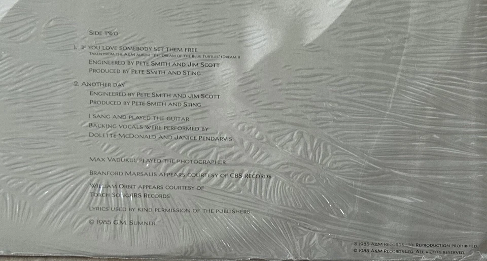 Sting - If You Love Somebody - New And Sealed 1985 12” UK Import Vinyl Record Foto 4 de 4