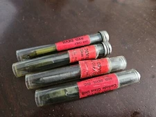 4 Vintage RED DEVIL TOOLS  3/8" Glass Carbide Drill Bits USA Vintage NOS