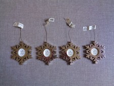 HALLMARK PHOTO FRAME SNOWFLAKE CHRISTMAS DECOR PHOTO:3.5CMX3.5CM FRAME:9CMX9CM