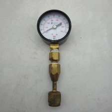IRP General Purpose Pressure Gauge 1/4" NPT 0-30 PSI 2 Dial w/ Quick Coupler