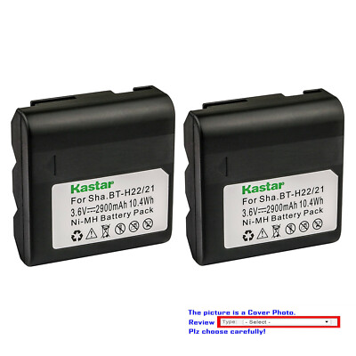Kastar Replacement Battery for Sharp VL-E62DU VL-E65DU VL-E66 VL-E66H VL-E66S
