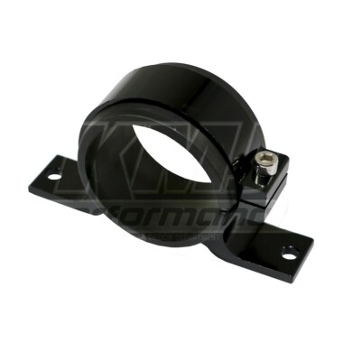 Black Aluminum Electric Fuel Pump Mounting Bracket - Inline Bosch 044 Style EFI