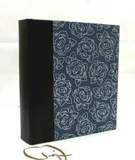 Photo Album Small 5x7 Ring Binder 36 Clear Pockets Graphic Image Floral