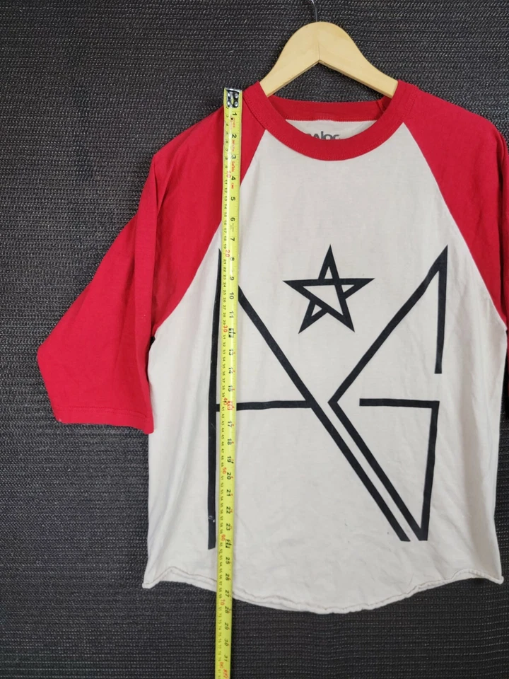 Camiseta Raglán Analógica Snowboard Patín Pintura Desteñida Manchas Talla Grande Foto 2 de 4