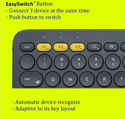 Logitech Multi-Device Bluetooth Keyboard K380 for ipad PC Phone - used Grey - Picture 6 of 9