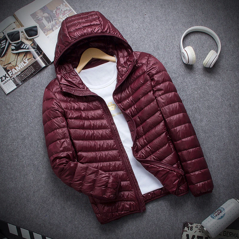 Ultralight Hoodie Down Men's Packable Jacket Winter Hooded Puffer Outerwear Coat
Opens in a new wind