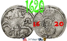 Lithuania Dwudenar 2 Denar 1620 - Sigismund III Silver Coin #19517