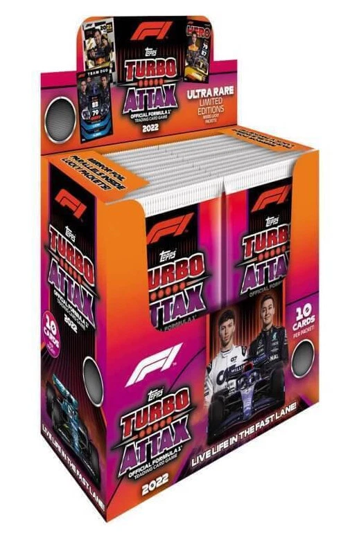 2022 TURBO ATTAX Formula 1 F1 Trading Cards Display Box of 24 Packs