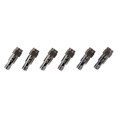 Compact Bundle of 6 Highly Accurate SMA In-Line Attenuators - 1dB to 42dB