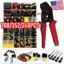 240-1416Pcs 1-6 Pin Automotive Waterproof Electrical Wire Connector Plug/Plier